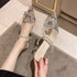 Women PVC Crystal Transparent Heel
